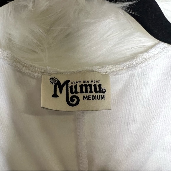 Show Me Your Mumu Women's White Floral Lace Fit Flare Mini Dress Sz M - Picture 4 of 6